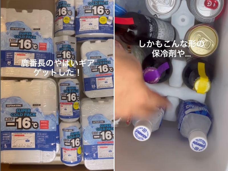 「キャプテンスタッグが神すぎる」缶の隙間を埋める保冷剤がキャンプで大活躍!