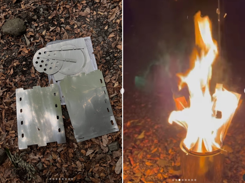   ペラペラな板が二次燃焼ストーブに変身!?コンパクト収納のストーブが画期的すぎる！