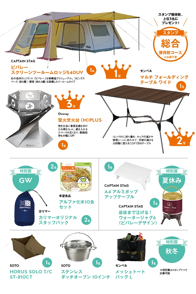 スタンプ総合獲得数コース/特別賞